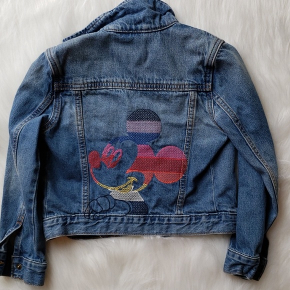 Disney Other - GAP Disney Mickey Mouse Girls Jean Jacket